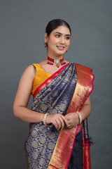 Blue Kanjeevaram Sareeuntitled (9 of 10)